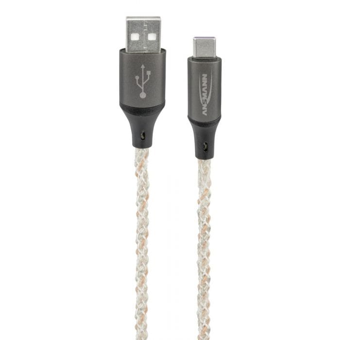 USB-A to USB Type-C cable with RGB LED Lighting (1m)