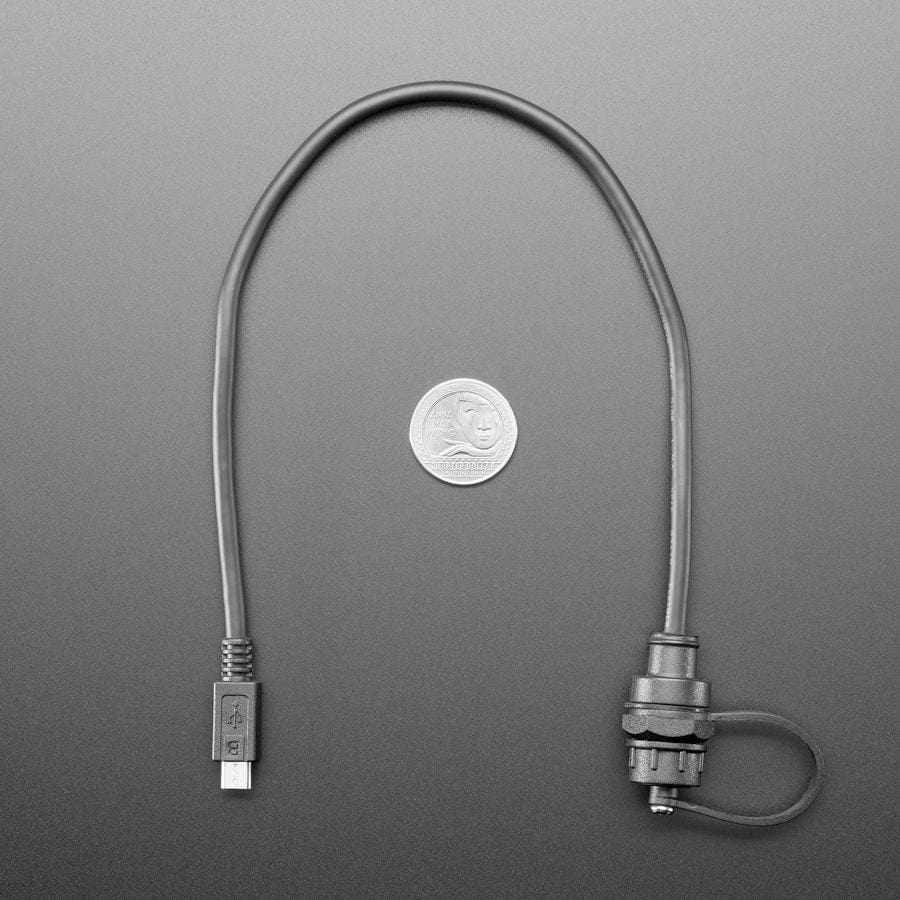 USB Micro B Small Round Panel Mount Extension USB Cable