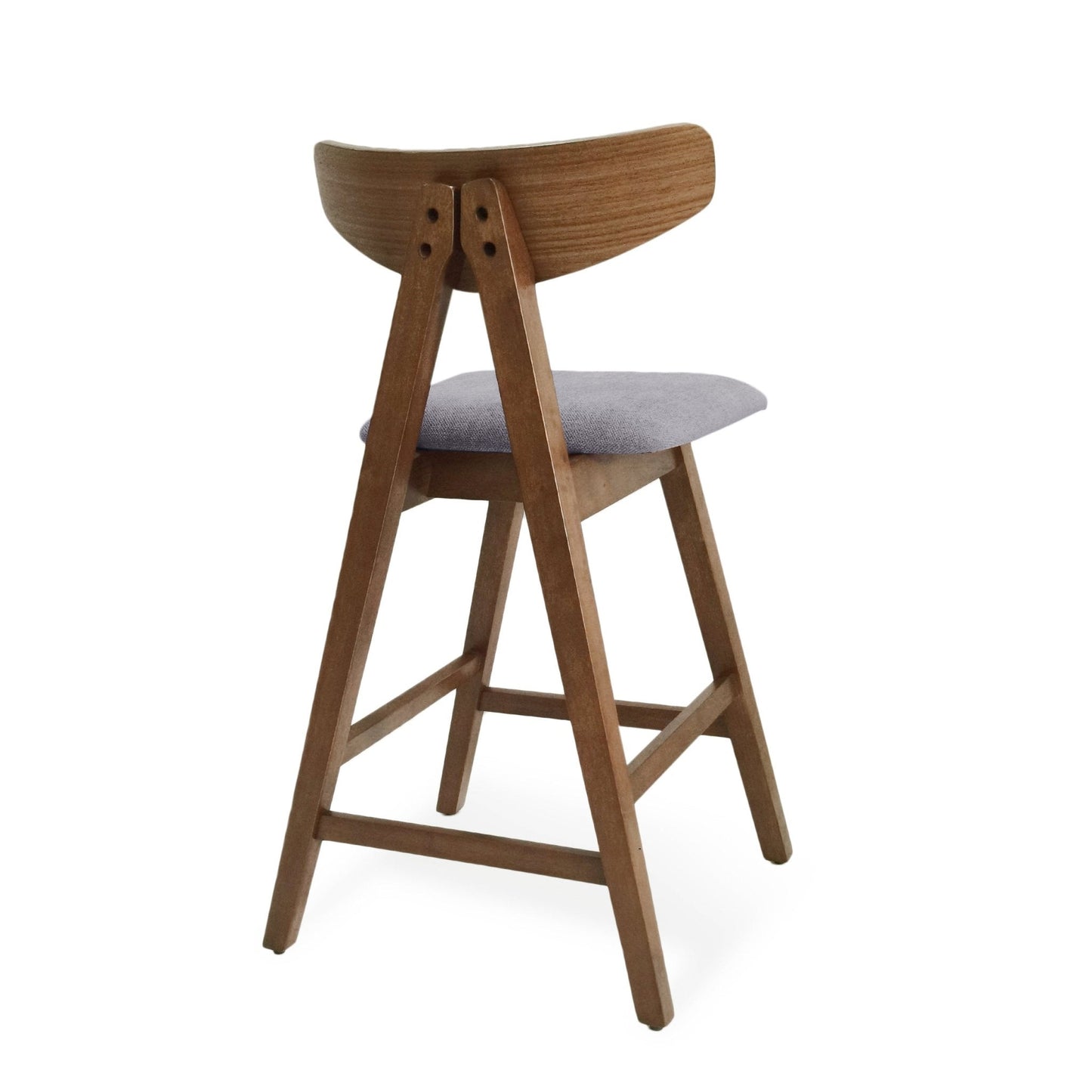 Utopia Counter Stool with Iconic Splayed Legs and Stunning Wood Frame, Set of 2