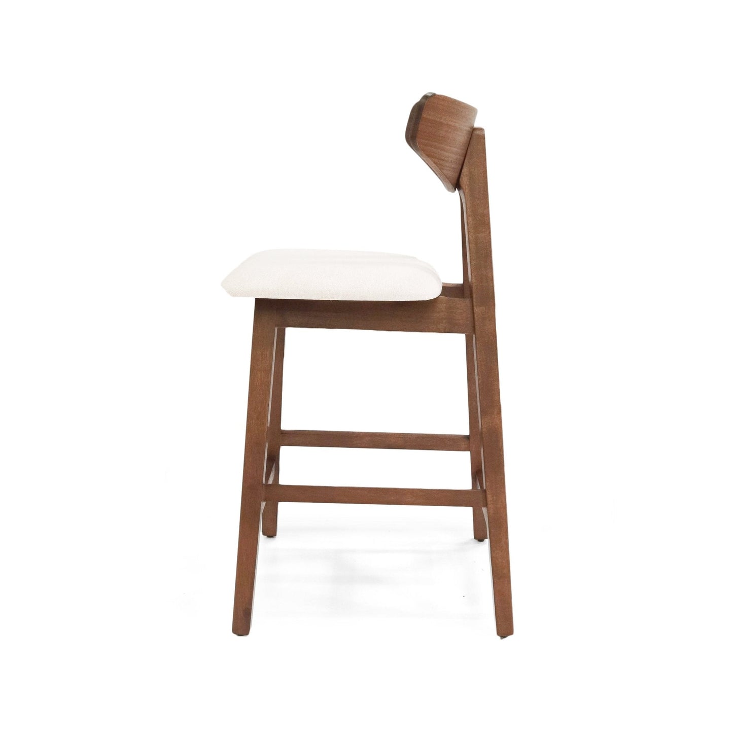 Utopia Counter Stool with Iconic Splayed Legs and Stunning Wood Frame, Set of 2