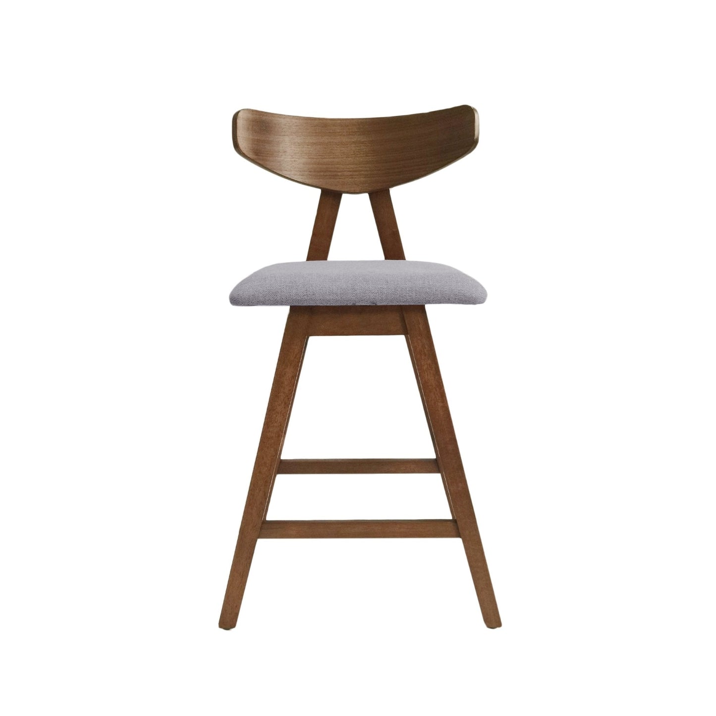 Utopia Counter Stool with Iconic Splayed Legs and Stunning Wood Frame, Set of 2
