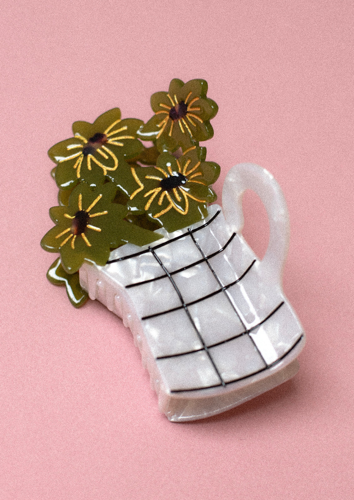 Pitcher Of Flowers Hair Claw