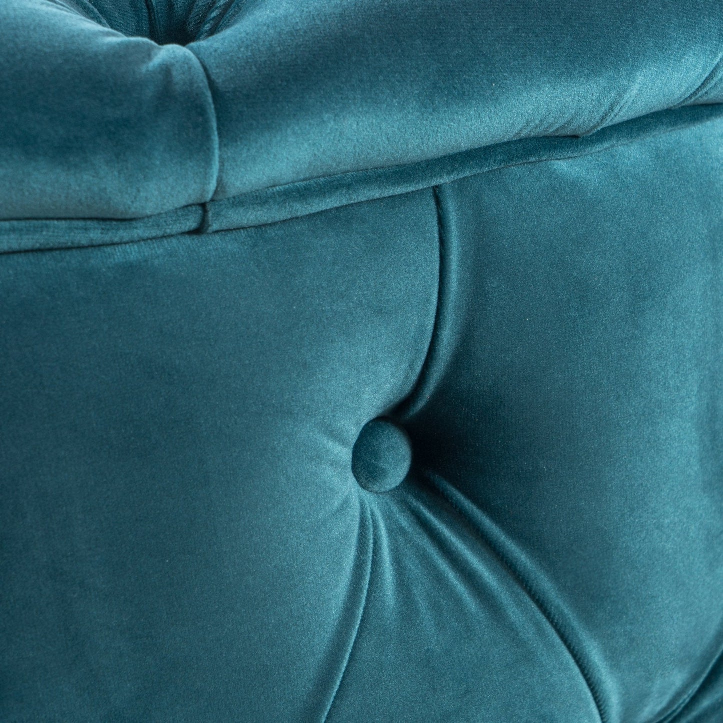Velvet Upholstered Ottoman with Button Tufted
