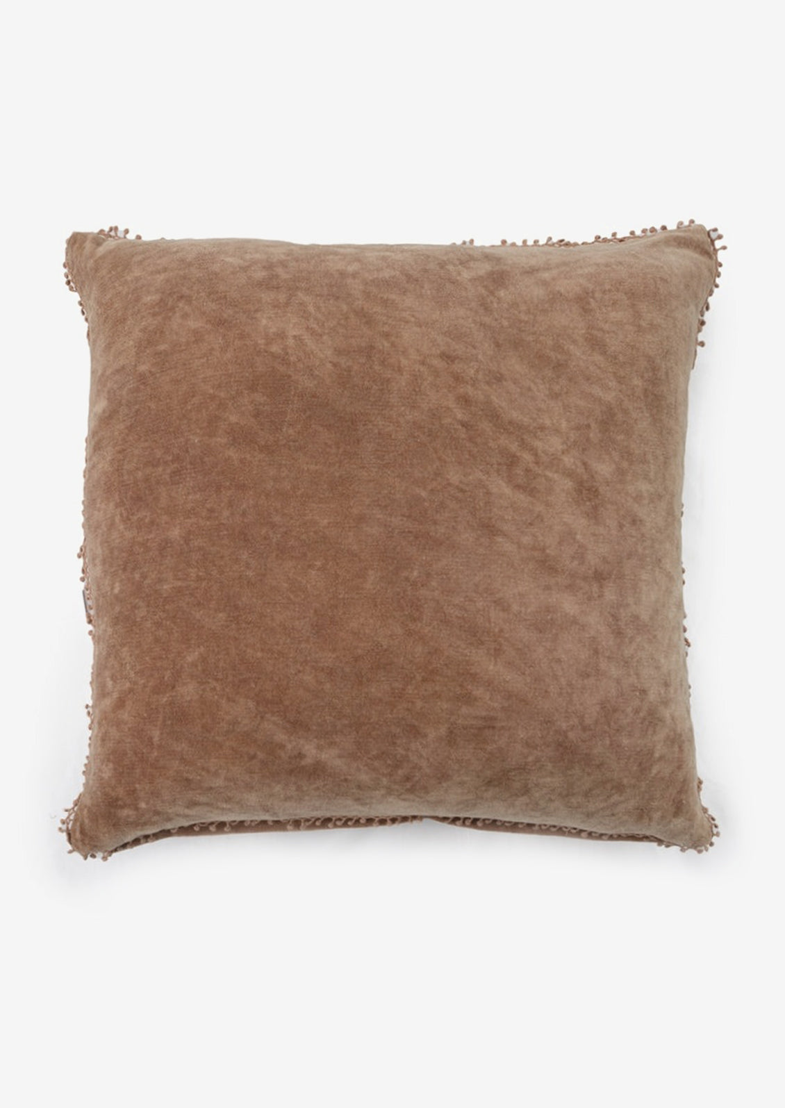 Velvet Pom Pom Trim Pillow