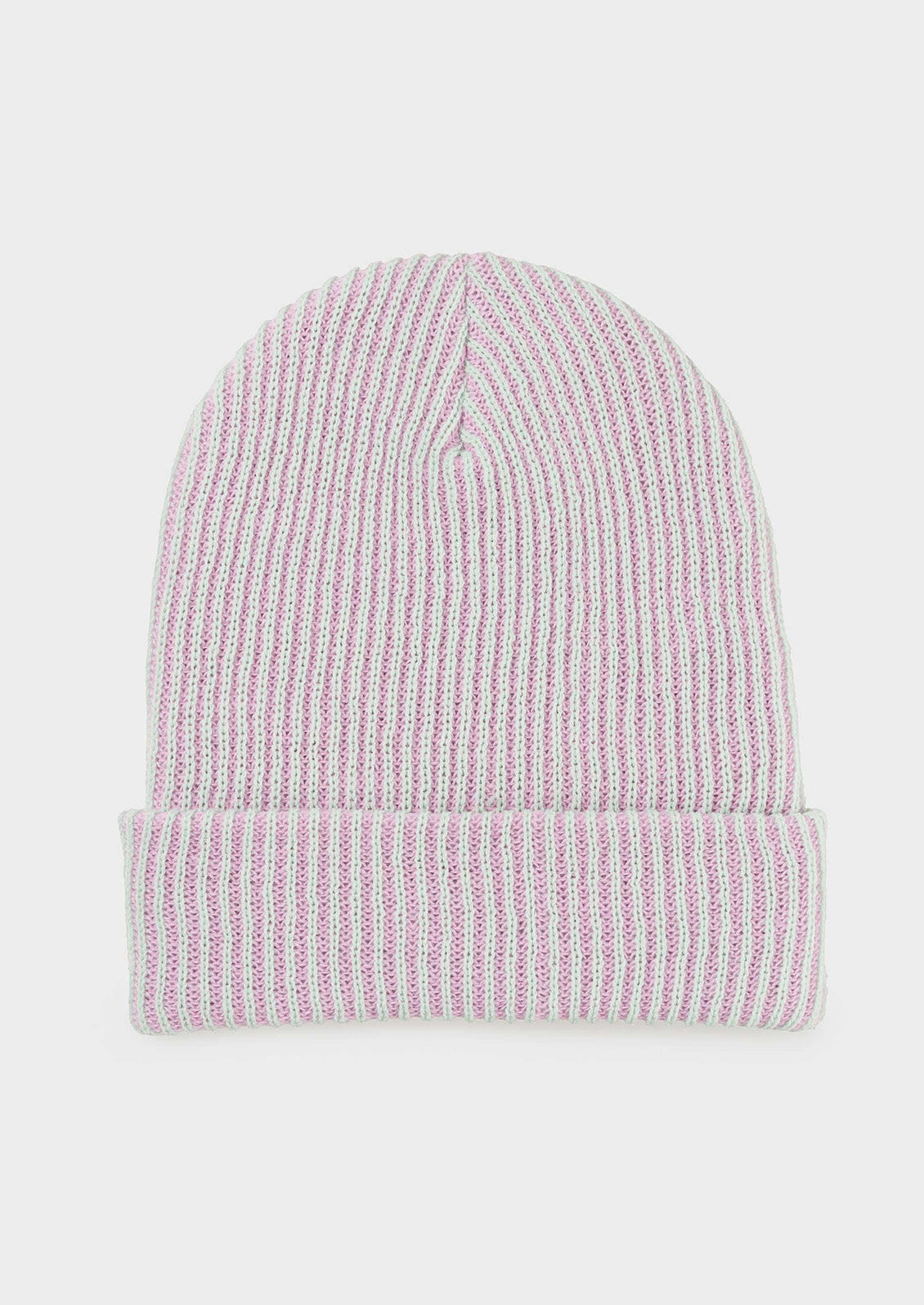 Two Tone Ribbed Beanie
