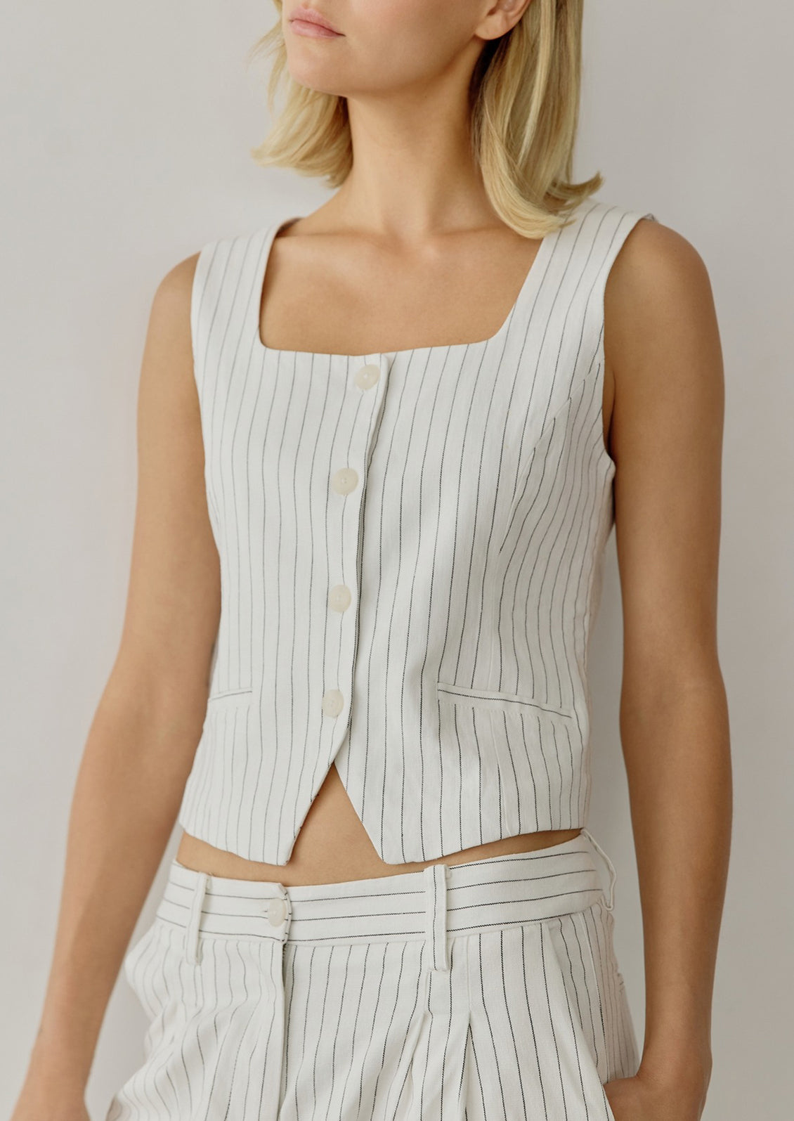 Frances Pinstripe Vest