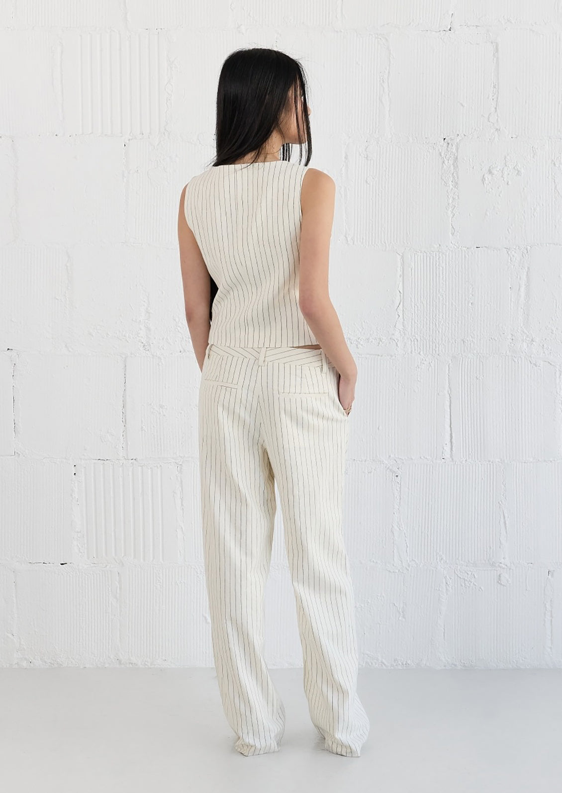 Frances Pinstripe Vest