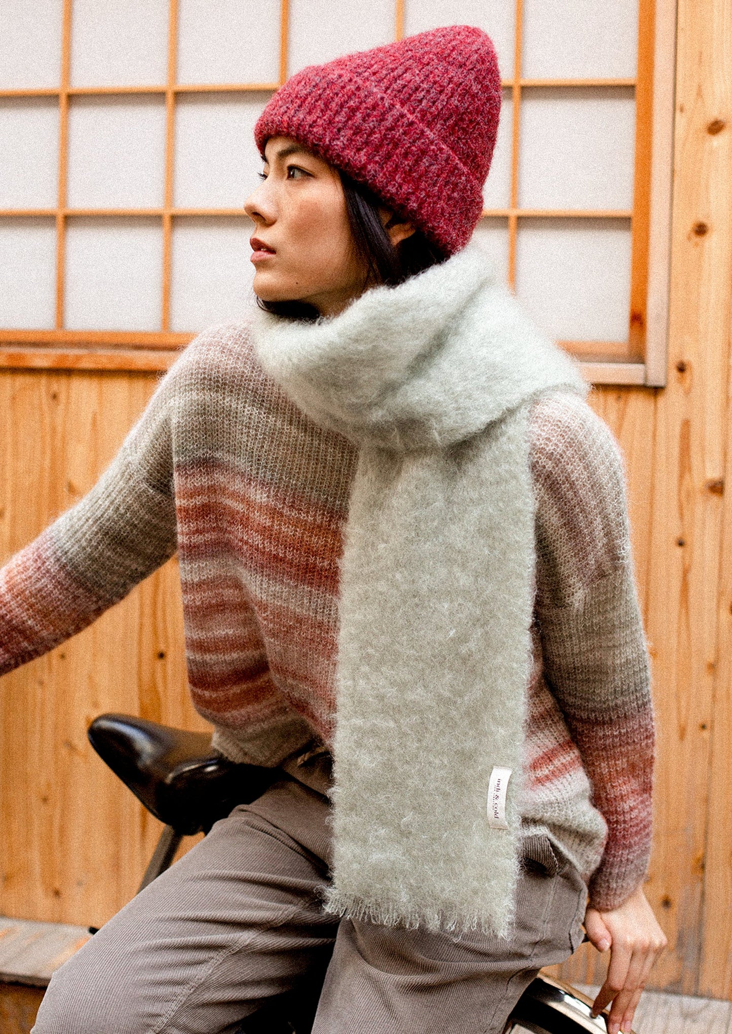 Mohair Scarf with Eyelash Fringe