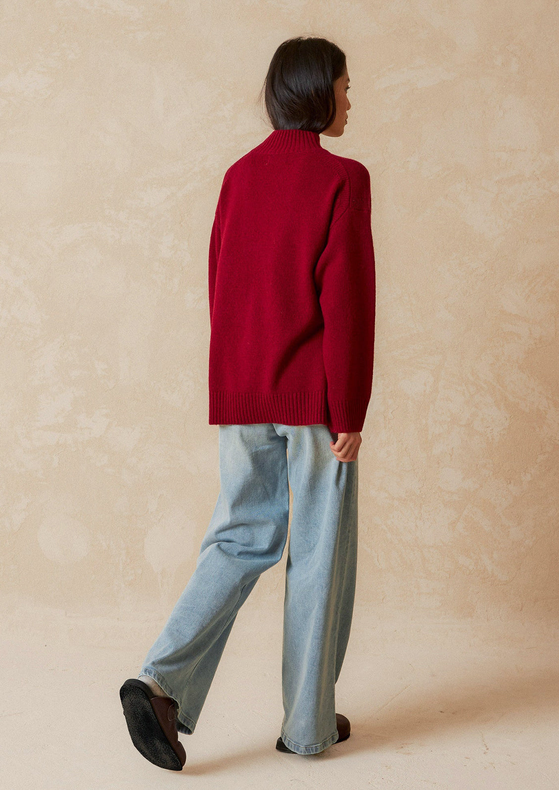 Uma Oversized Mock Neck Sweater