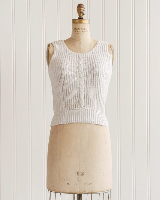 Lost in Proust Cable Knit Vest
