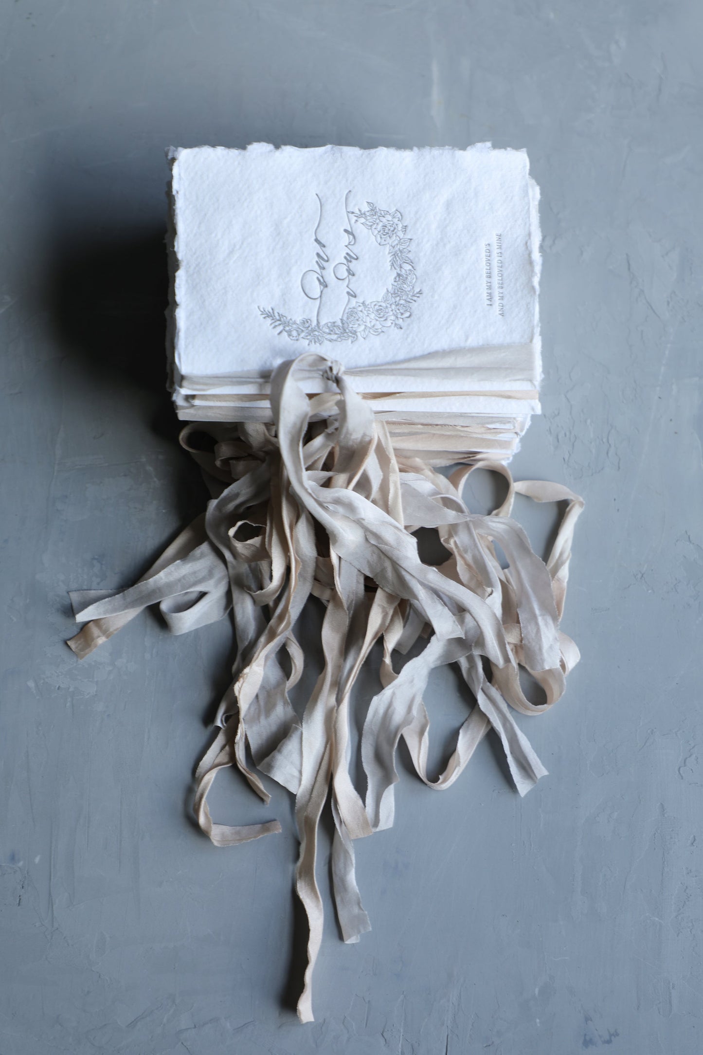 Bespoke Letterpress Vow Books {SENIMAN CALLIGRAPHY}