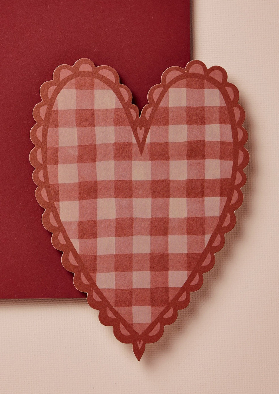 Gingham Heart Card