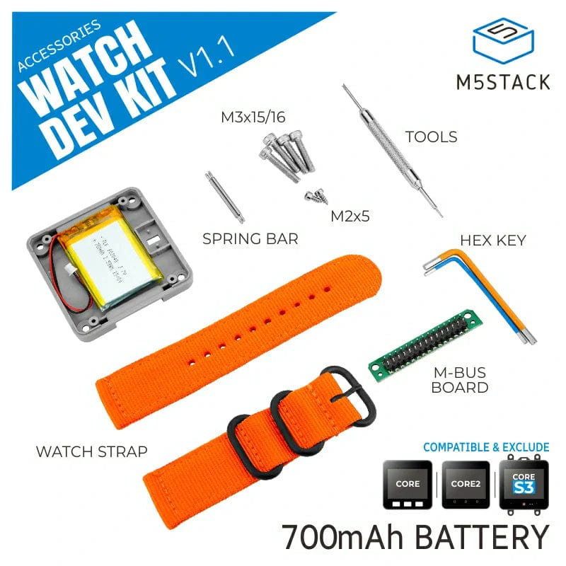 Watch Development Kit with Orange Strap (Excluding Core) v1.1