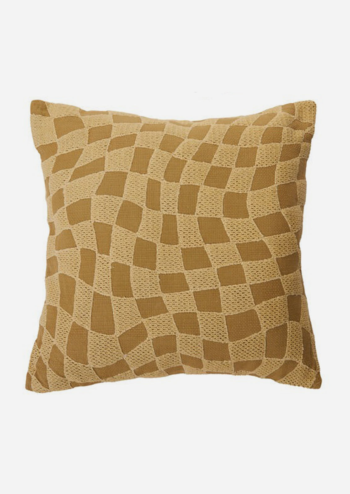 Wavy Checker Embroidered Pillow