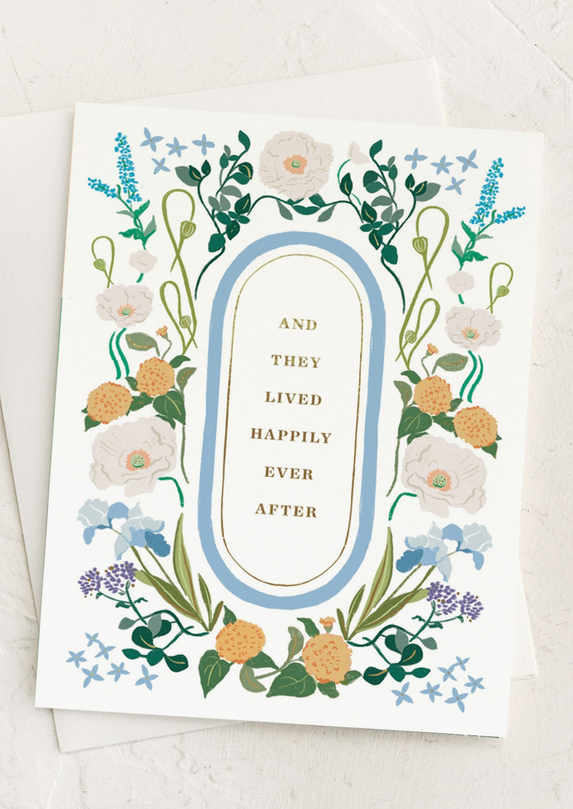 Fairytale Floral Wedding Card