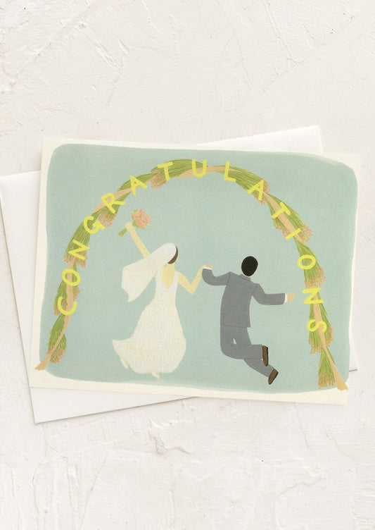Newlyweds Arch Wedding Card