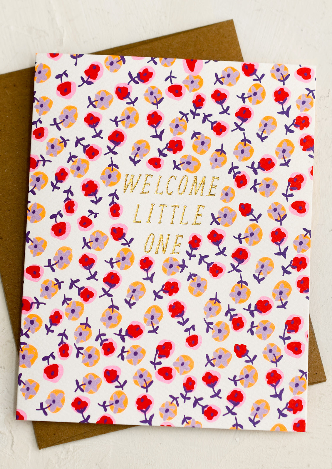 Floral Welcome Little One Card
