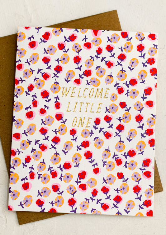 Floral Welcome Little One Card