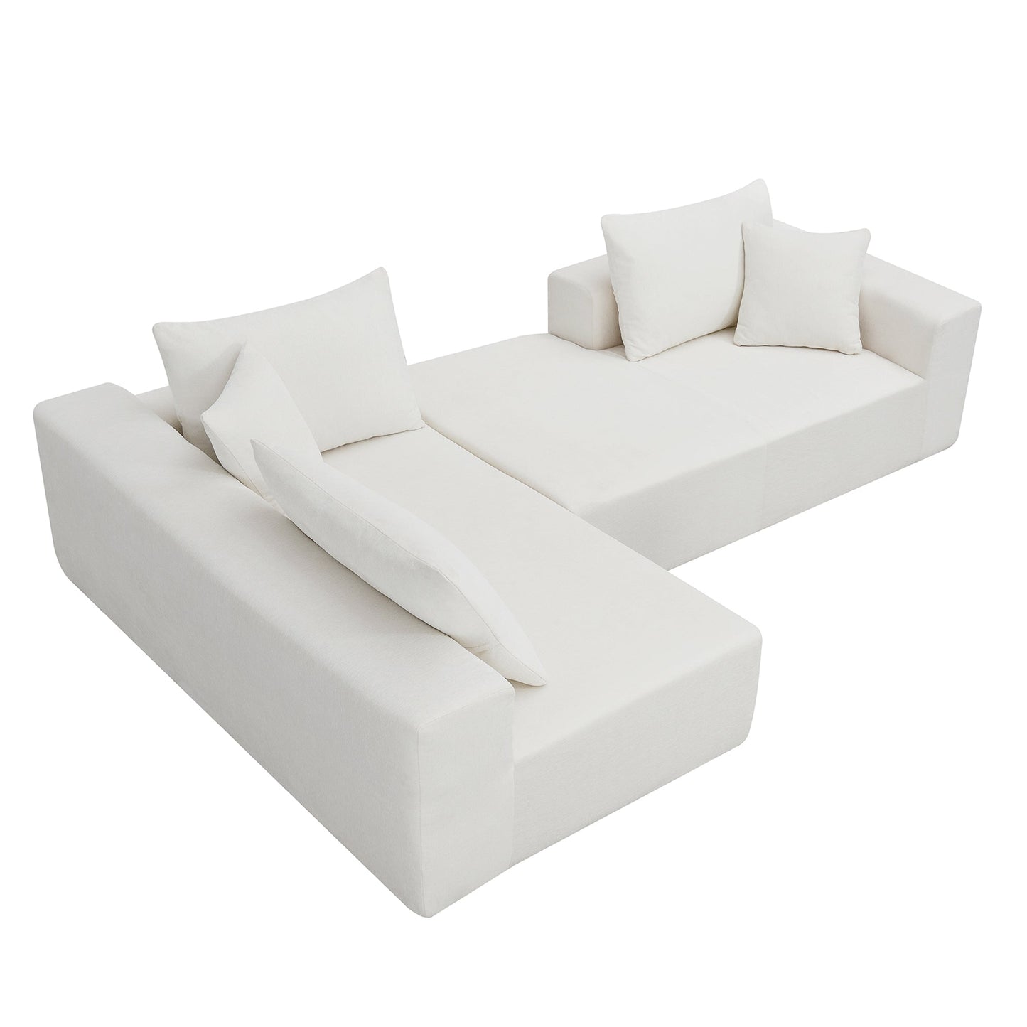 Wesley 2 Piece L Shaped Sectional Sofa with 2 Pillows