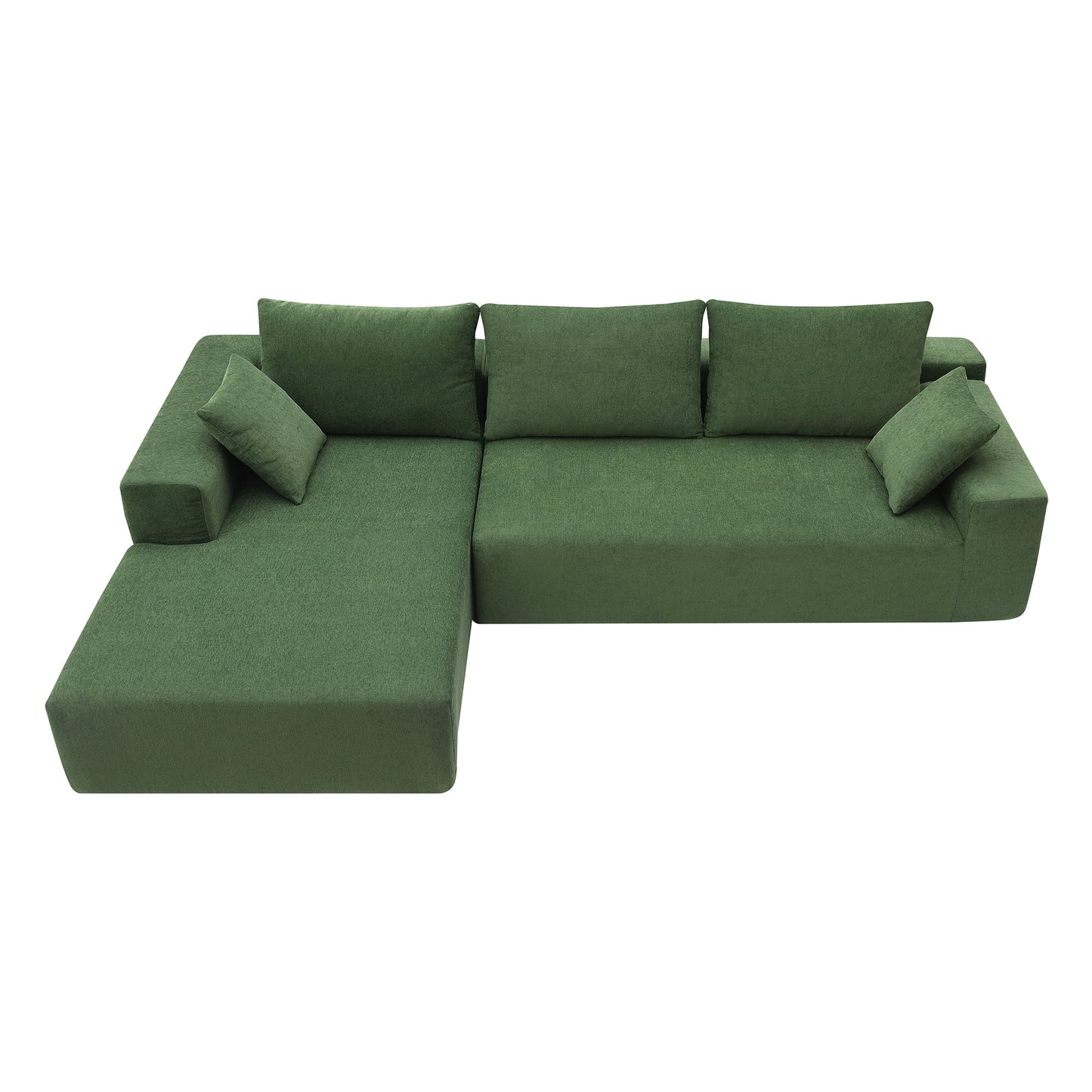 Wesley 2 Piece L Shaped Sectional Sofa with 2 Pillows