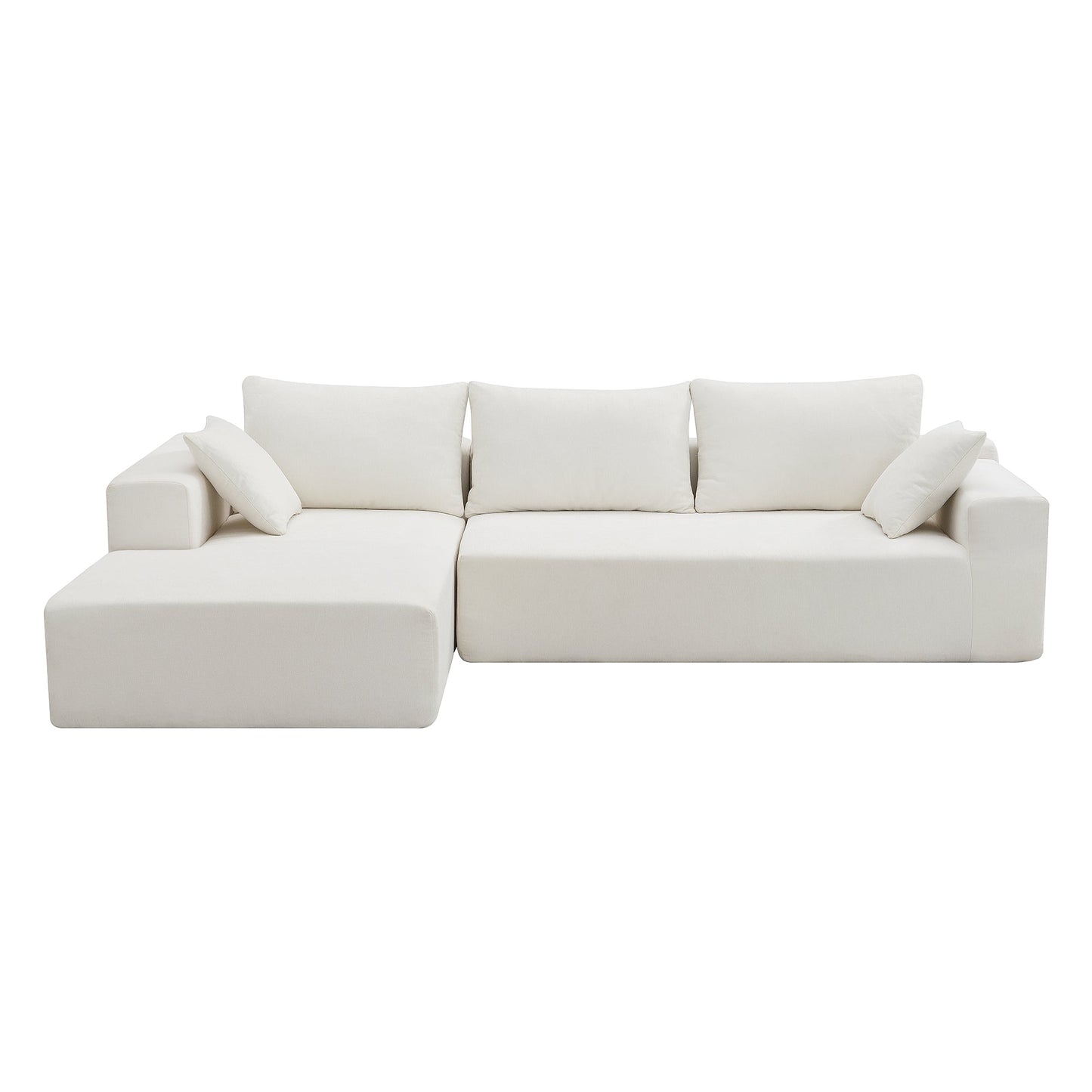 Wesley 2 Piece L Shaped Sectional Sofa with 2 Pillows