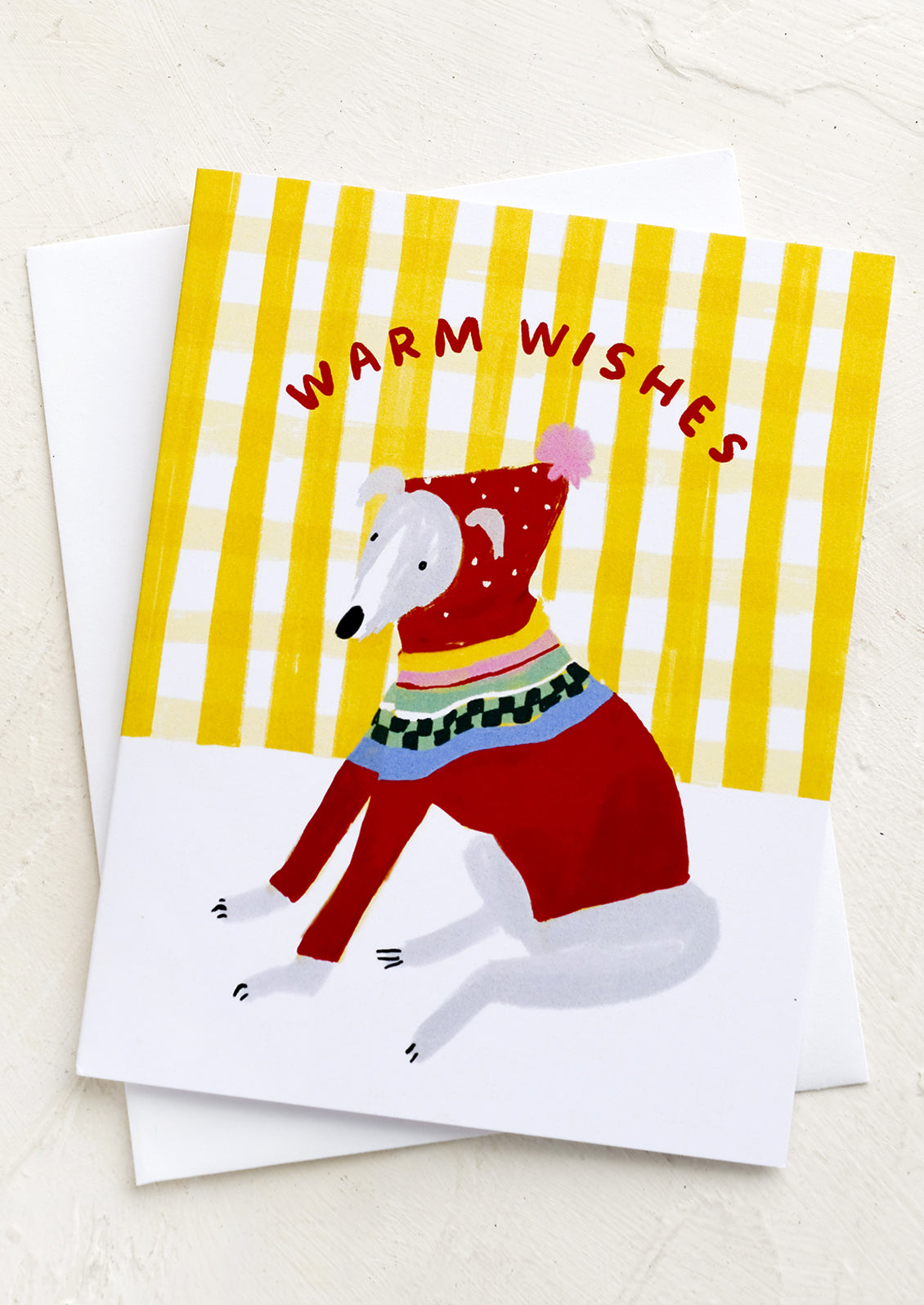 Warm Wishes Whippet Card