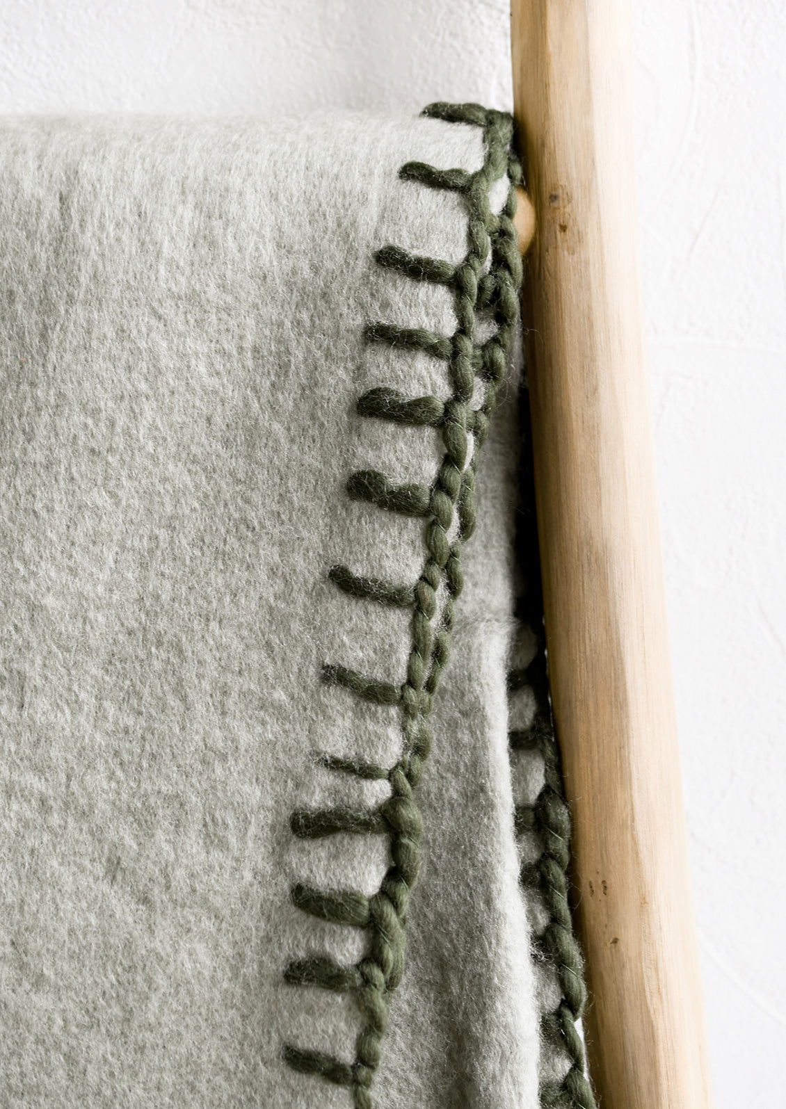 Whipstitch Trim Throw Blanket