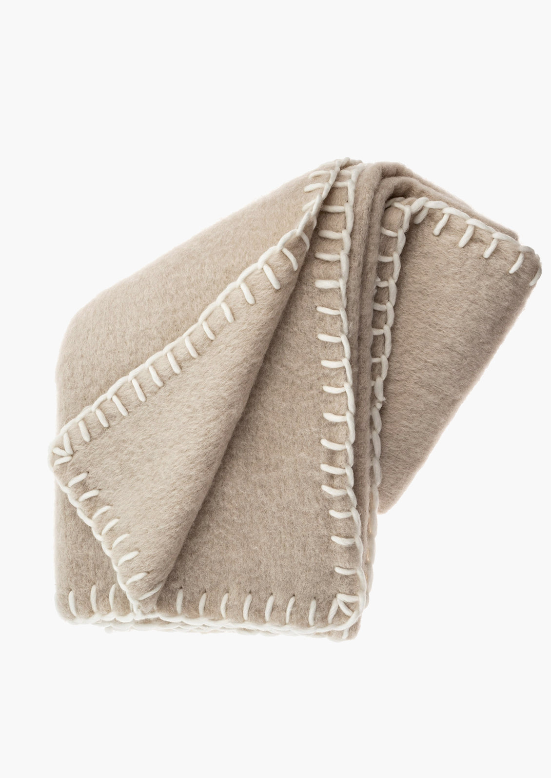 Whipstitch Trim Throw Blanket