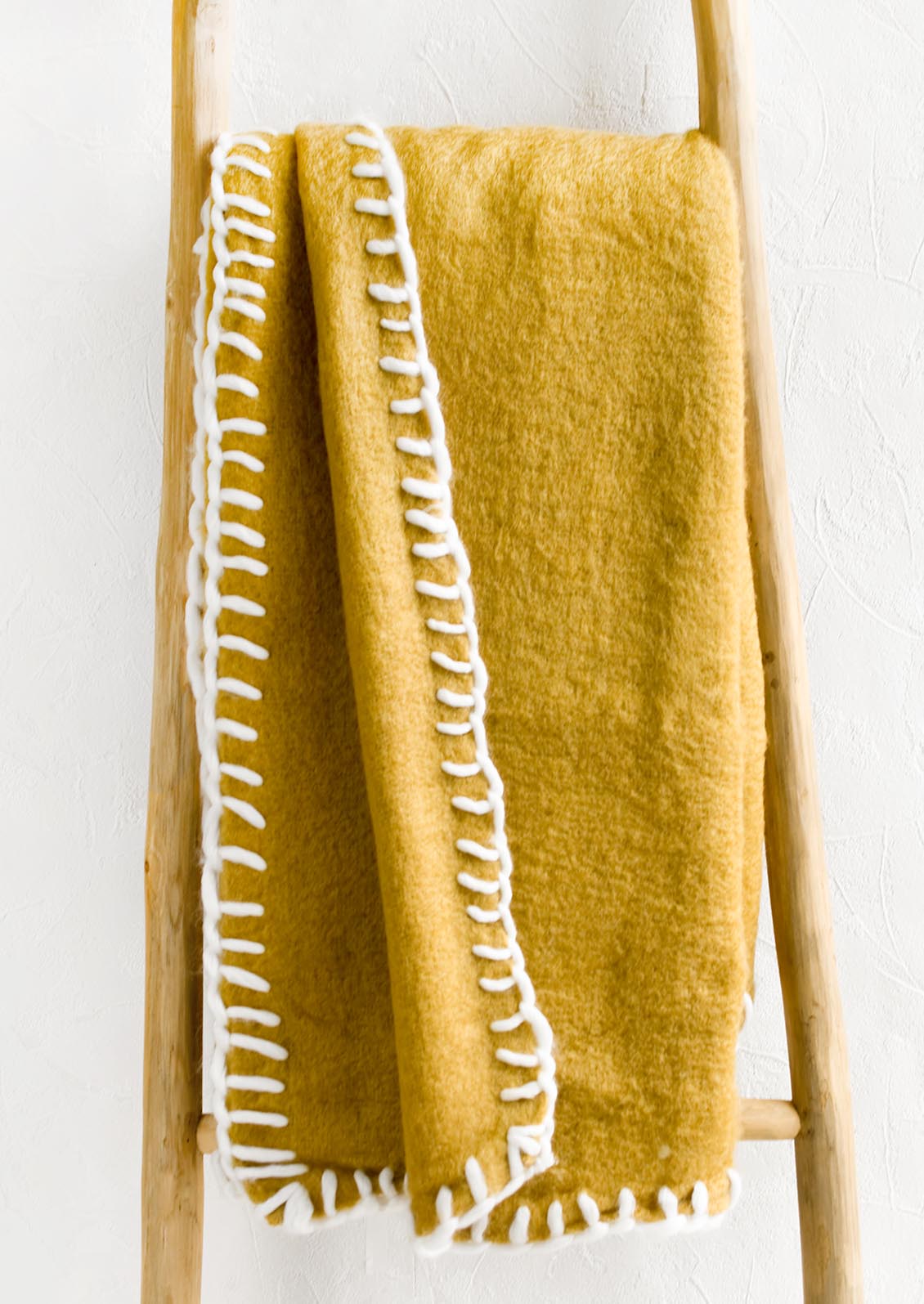 Whipstitch Trim Throw Blanket