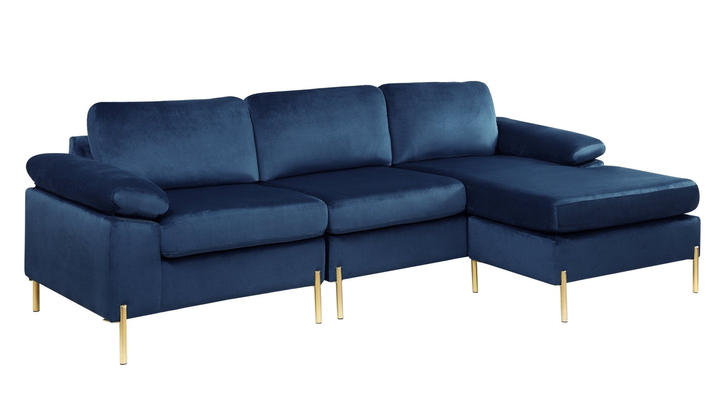 Whisper L-Shaped Sectional Sofa with Pillow Top Arms and Chaise