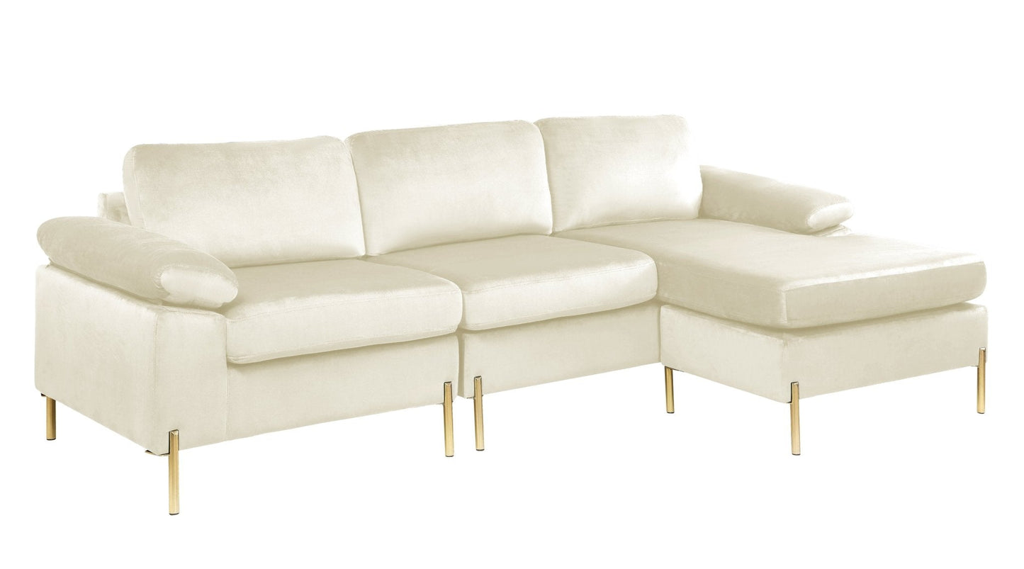 Whisper L-Shaped Sectional Sofa with Pillow Top Arms and Chaise