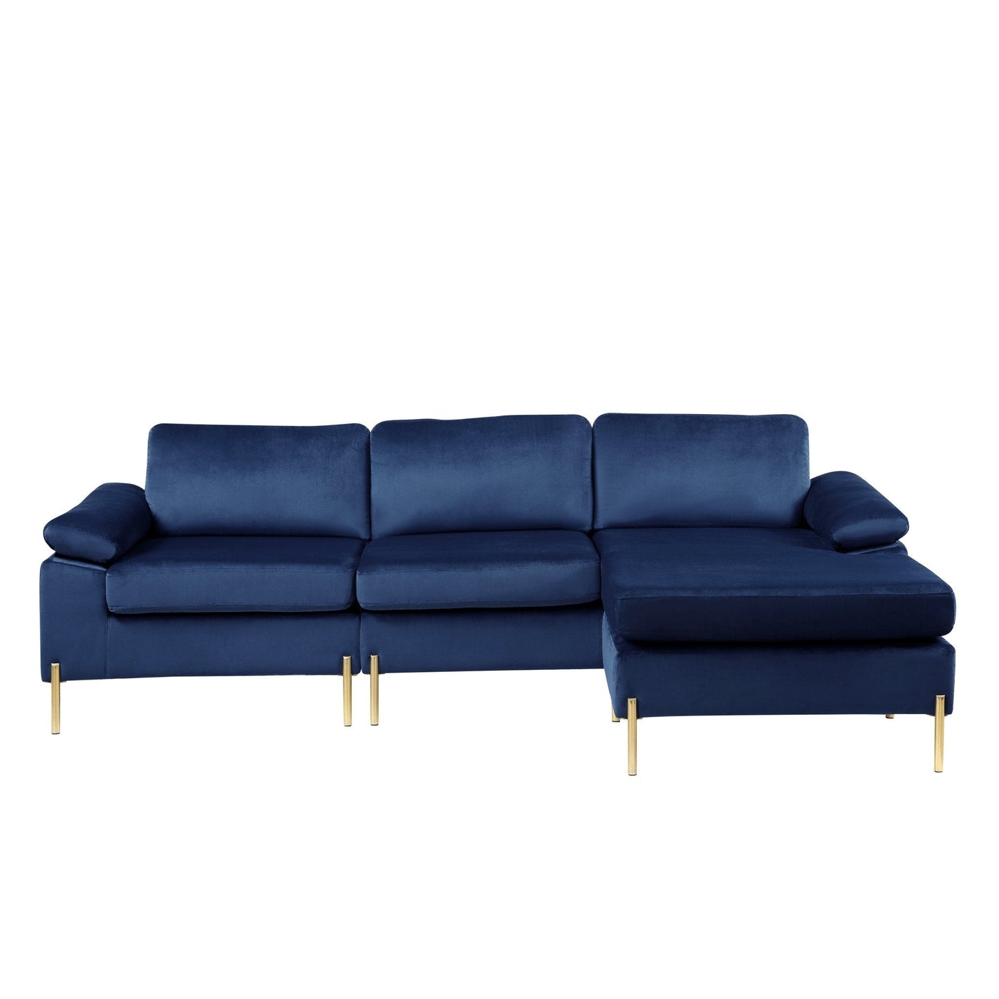Whisper L-Shaped Sectional Sofa with Pillow Top Arms and Chaise