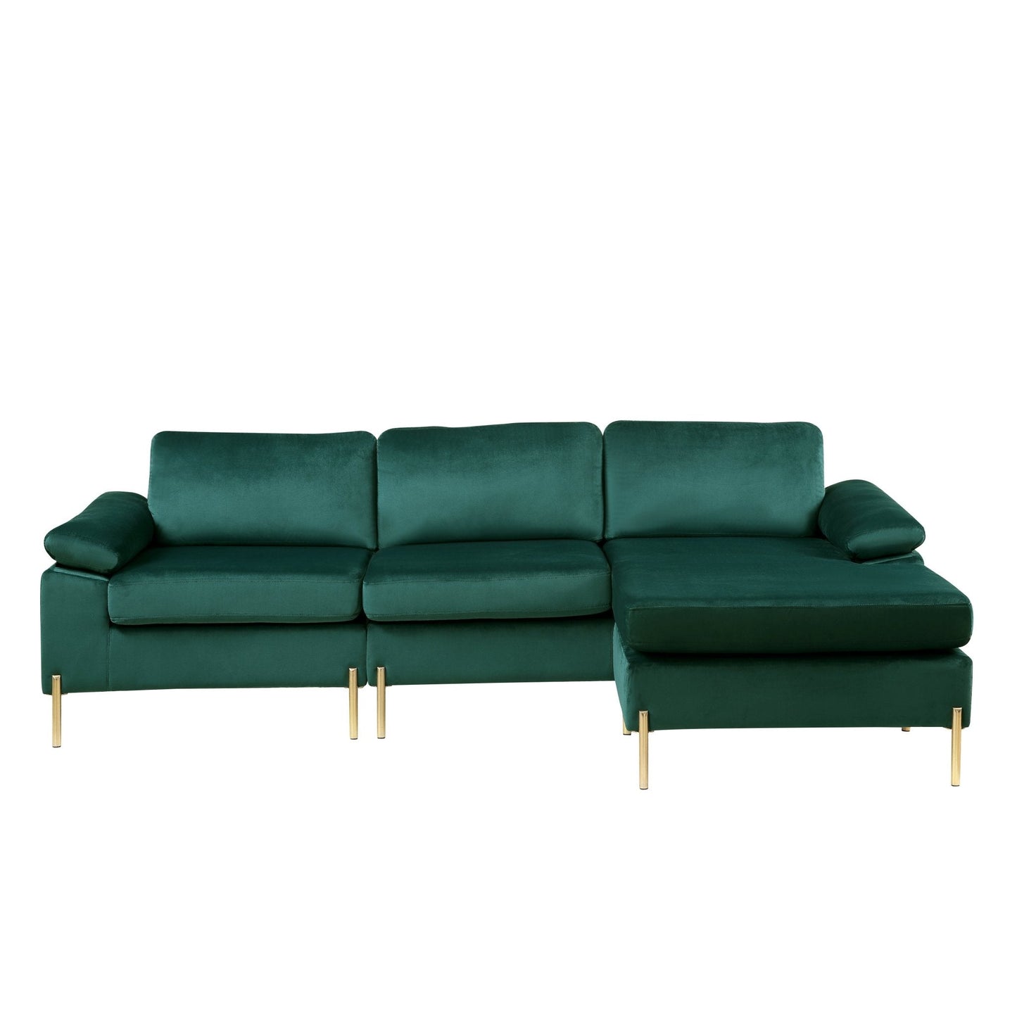 Whisper L-Shaped Sectional Sofa with Pillow Top Arms and Chaise