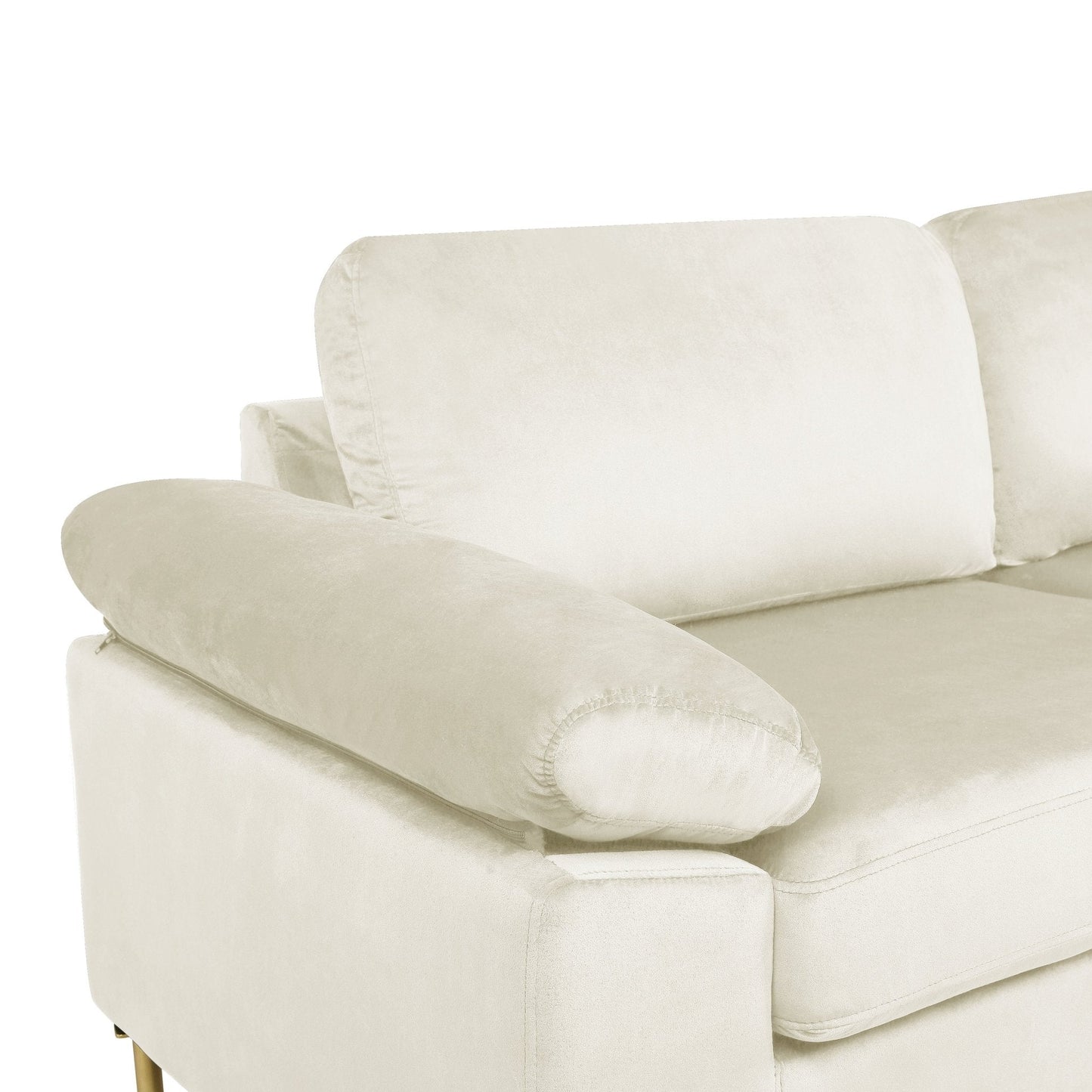 Whisper L-Shaped Sectional Sofa with Pillow Top Arms and Chaise