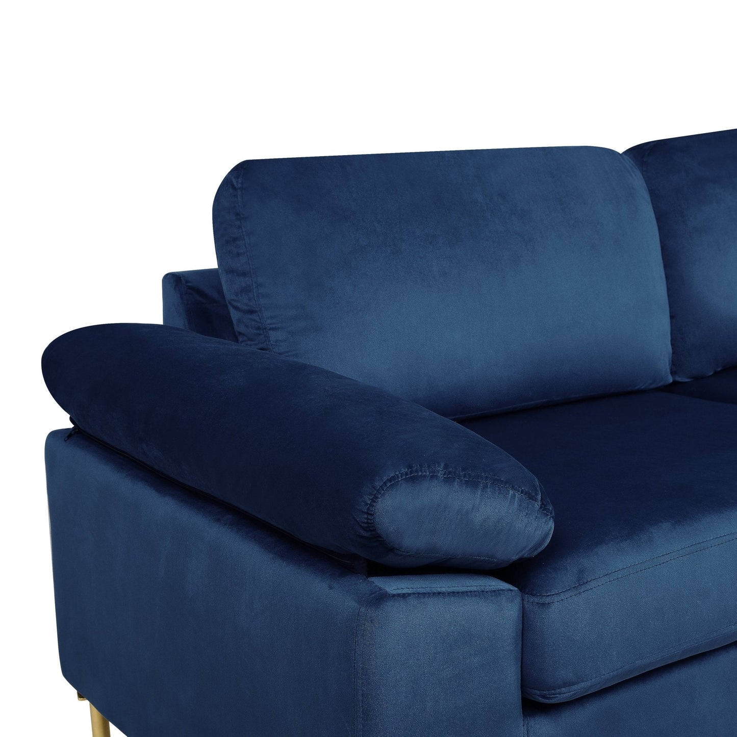 Whisper L-Shaped Sectional Sofa with Pillow Top Arms and Chaise