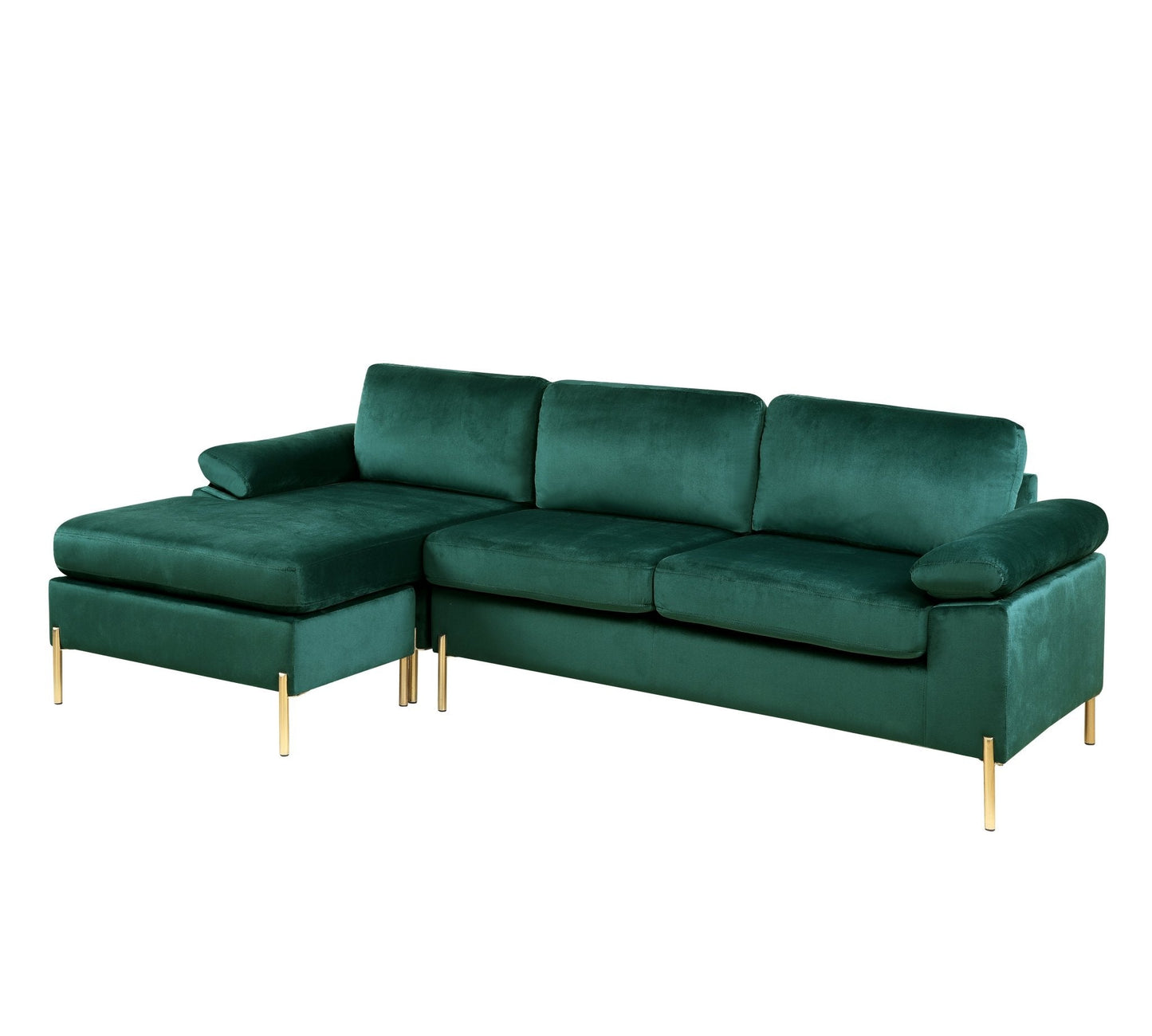 Whisper L-Shaped Sectional Sofa with Pillow Top Arms and Chaise
