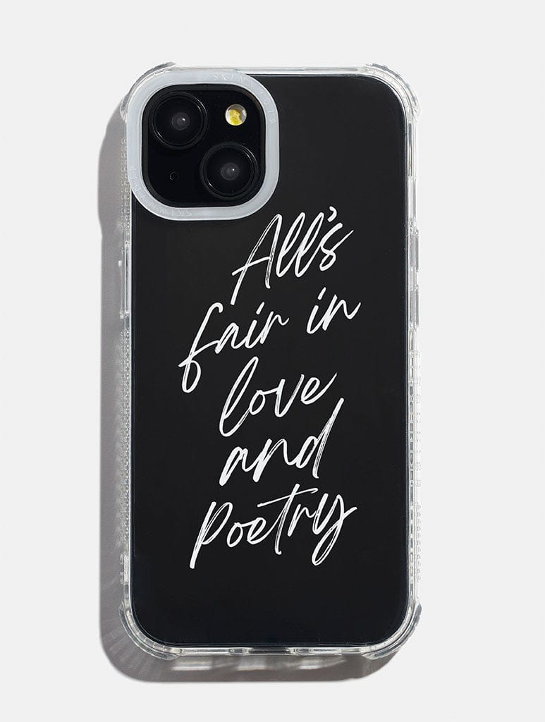 White All's Fair in Love & Poetry Shock iPhone Case