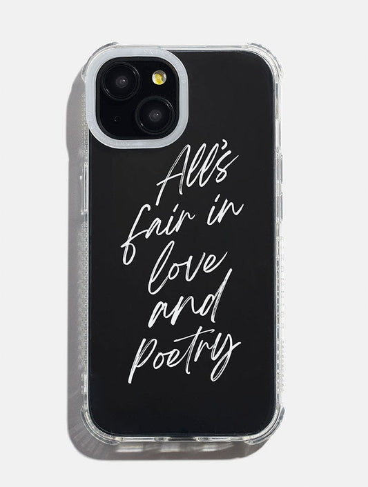 White All's Fair in Love & Poetry Shock iPhone Case