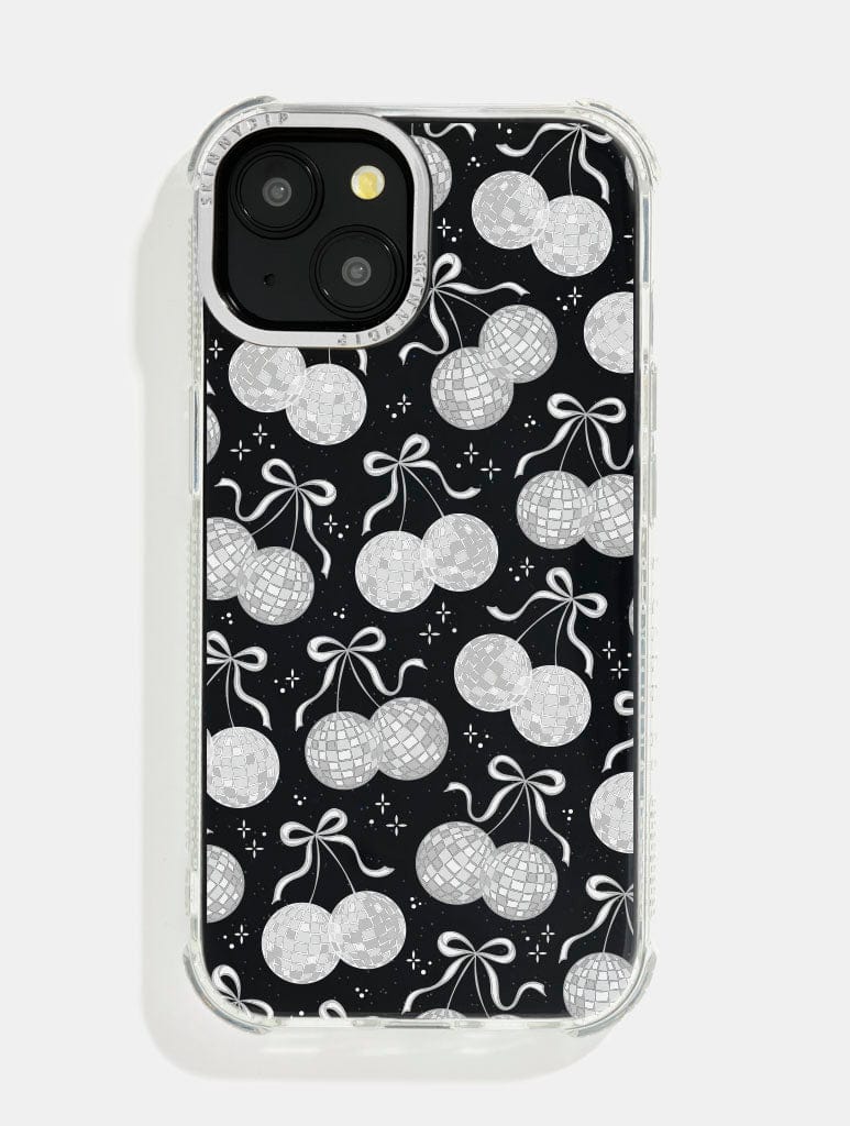 White Bow Disco Cherry Shock iPhone Case