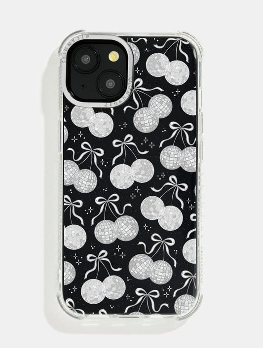 White Bow Disco Cherry Shock iPhone Case