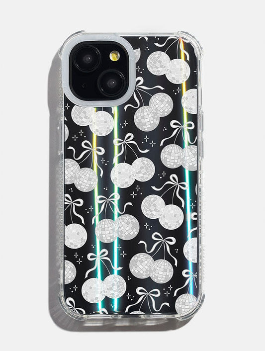 White Bow Disco Cherry Shock iPhone Case