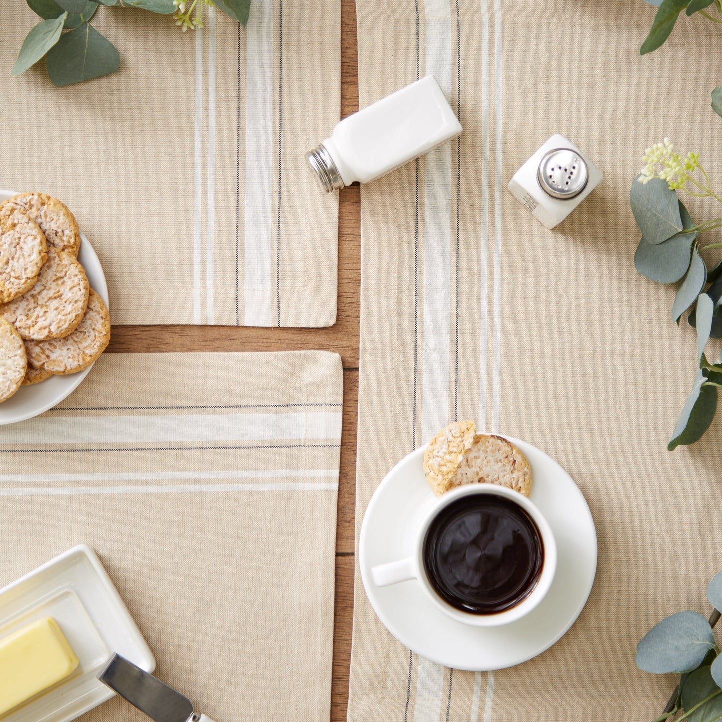 White French Stripe Placemats, Set Of 6
