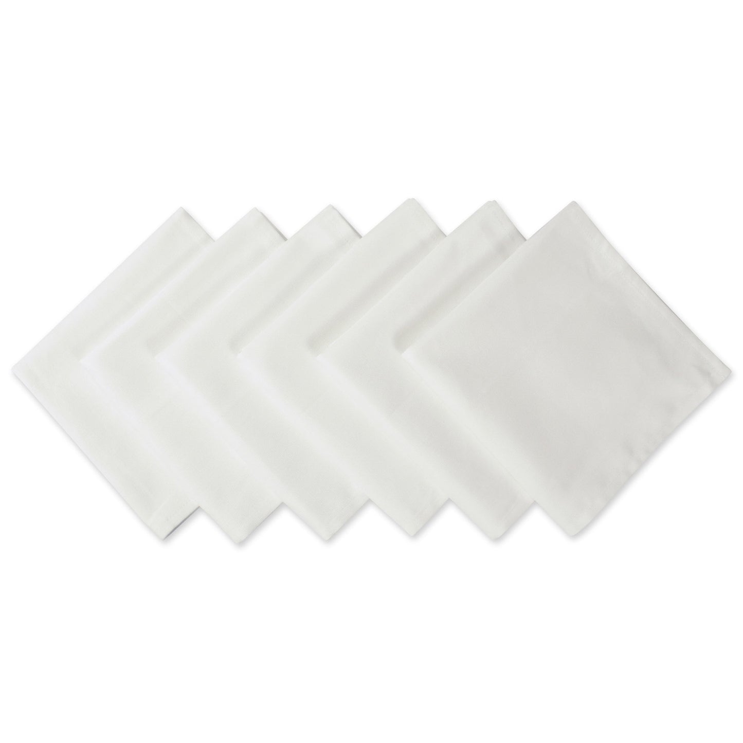 White Polyester Napkins, Set Of 6