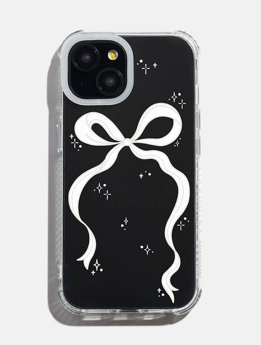 White Single Bow Shock iPhone Case