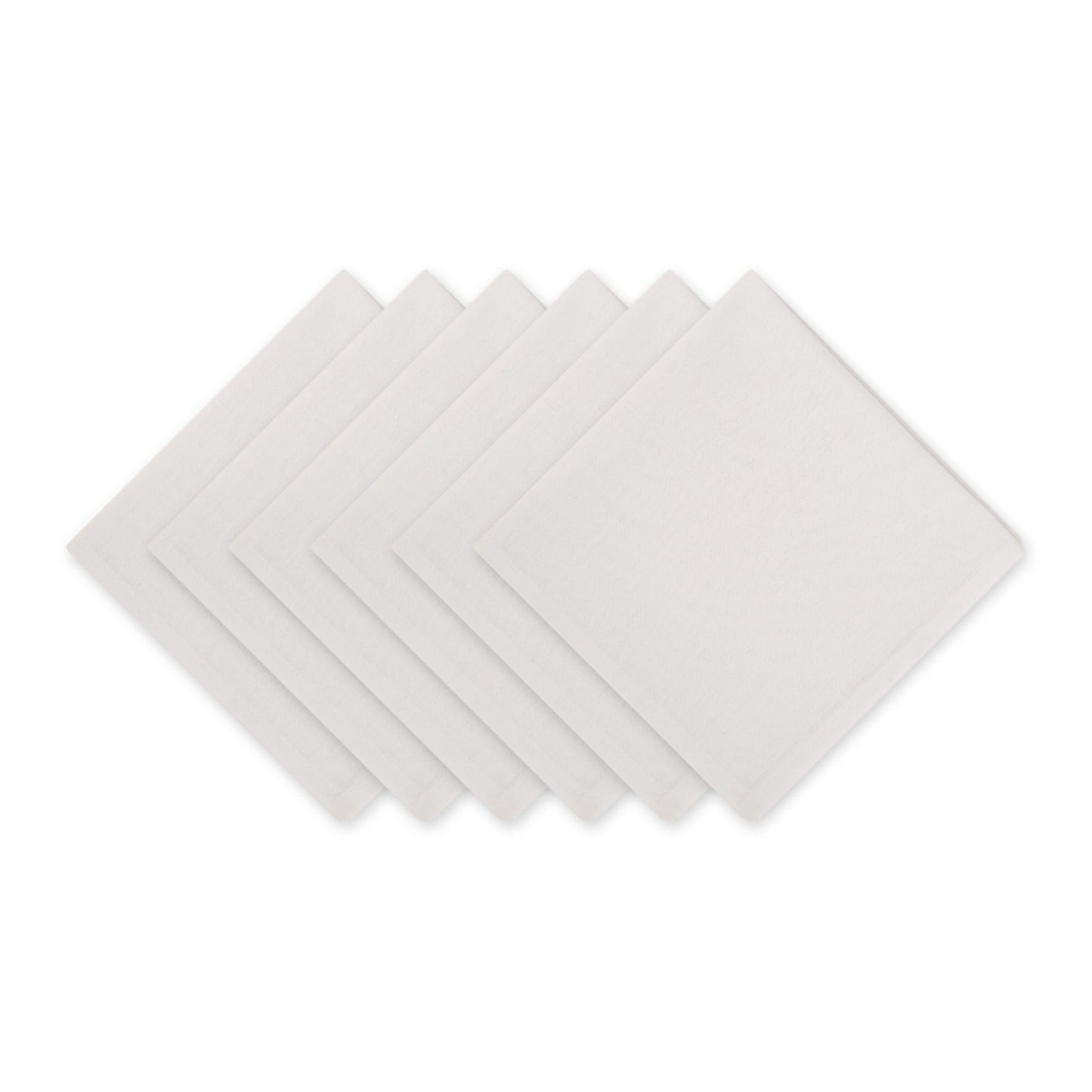 White Solid Napkins, Set Of 6