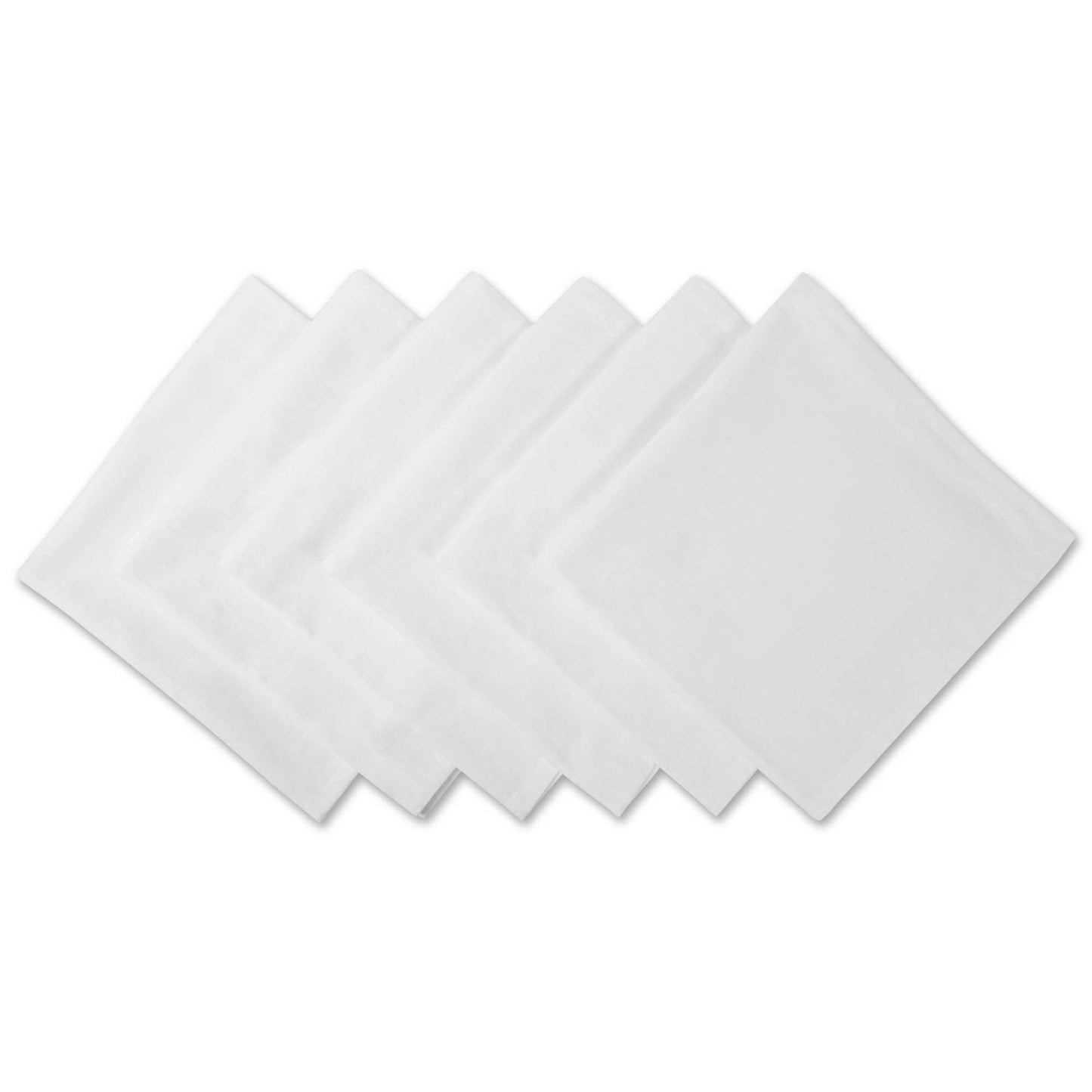 White Solid Napkins, Set Of 6