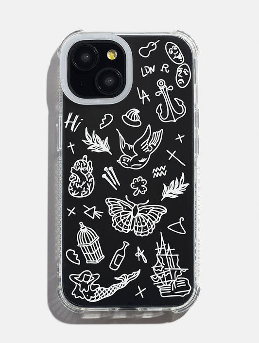 White Tattoos Shock iPhone Case