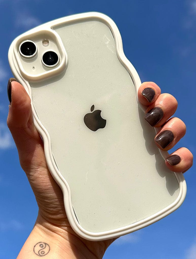 White Wavy iPhone Case