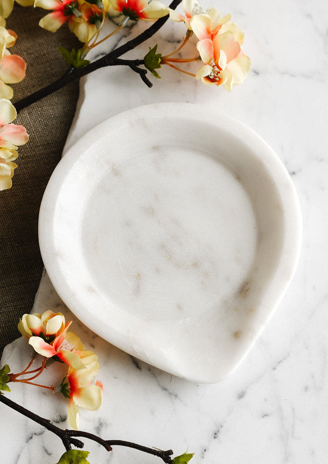 Solid Marble Spoon Rest