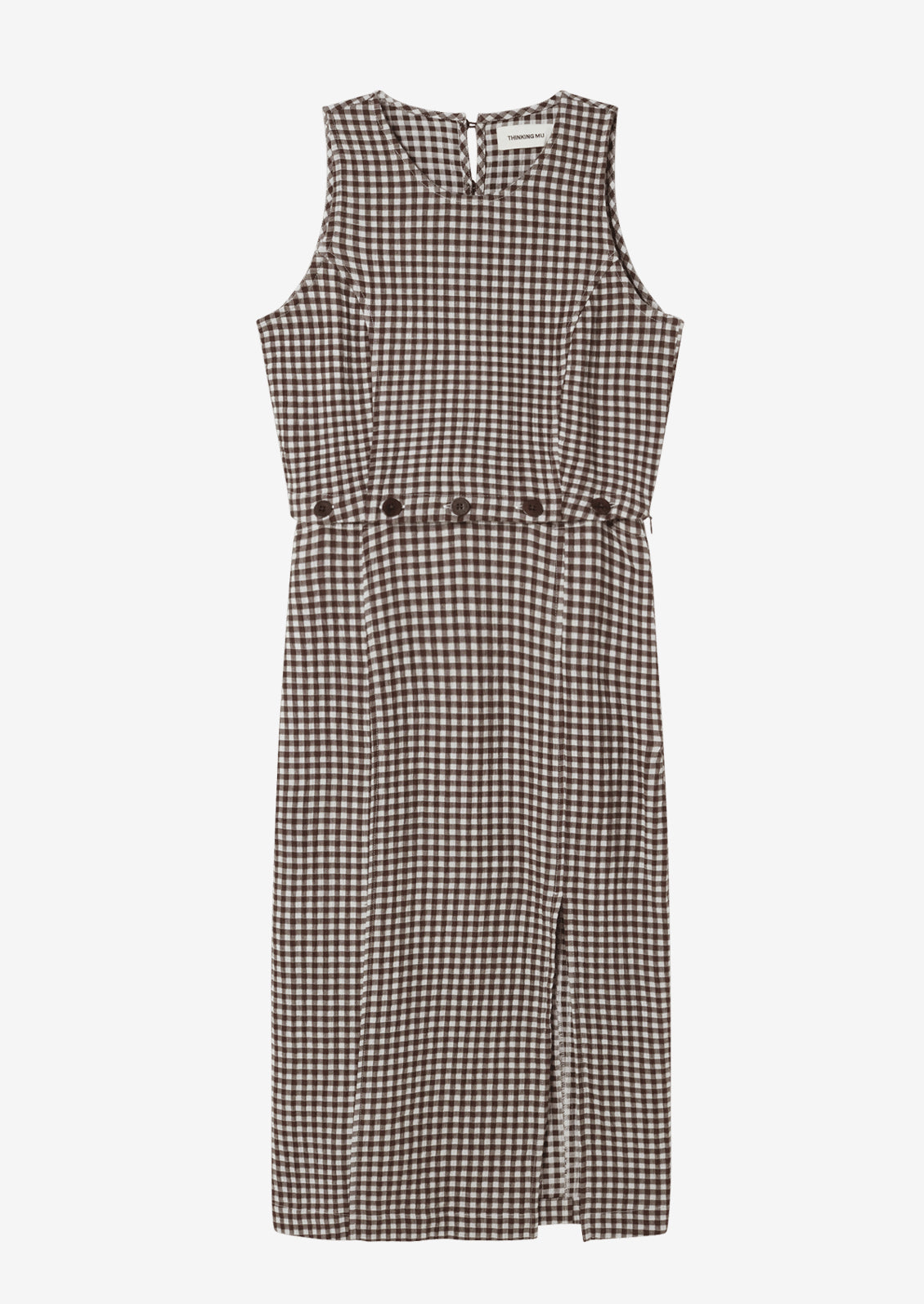 Wila Dress in Chocolate Seersucker
